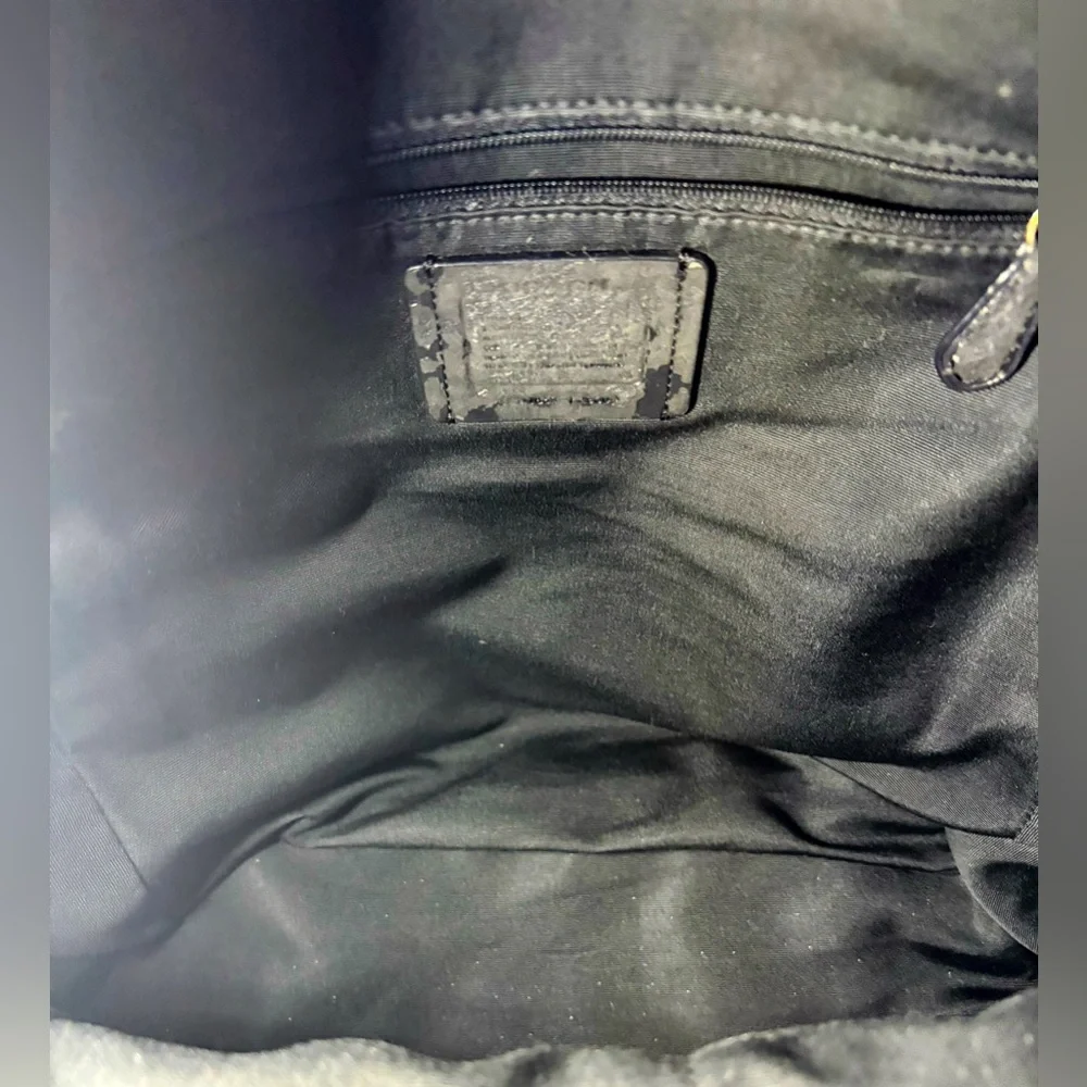 Coach Black Leather Backpack with Gold Accents-NWOT!